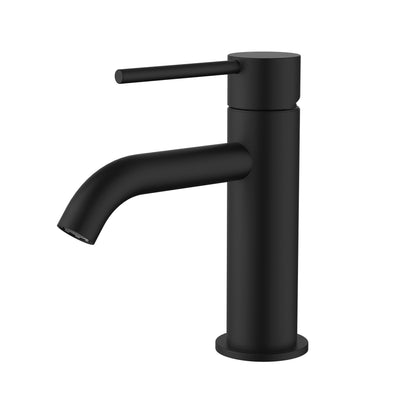 MN Star Mini Basin Mixer Curved Spout Electroplated Matte Black - Sydney Home Centre