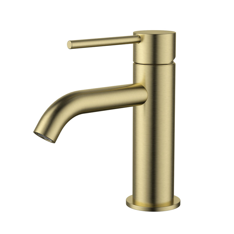 MN Star Mini Basin Mixer Curved Spout PVD Brushed Bronze - Sydney Home Centre