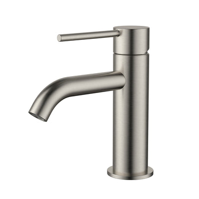 MN Star Mini Basin Mixer Curved Spout PVD Brushed Nickel - Sydney Home Centre