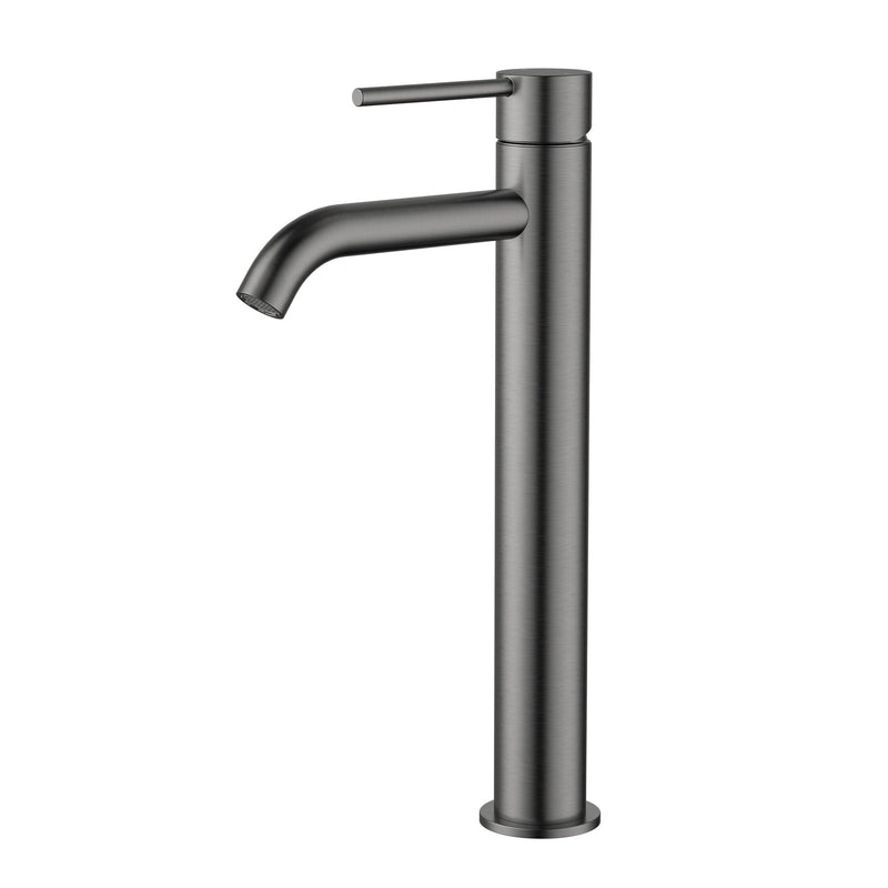 MN Star Mini High Rise Basin Mixer Curved Spout Electroplated Gunmetal - Sydney Home Centre