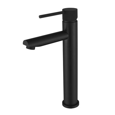 MN Star Mini Knurled High Rise Basin Mixer Matte Black - Sydney Home Centre