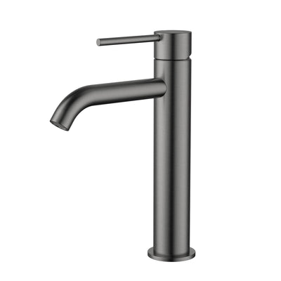 MN Star Mini Mid Rise Basin Mixer Curved Spout Electroplated Gunmetal - Sydney Home Centre