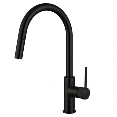 MN Star Mini Pull Out Kitchen Mixer With Knurled Handle Matte Black - Sydney Home Centre