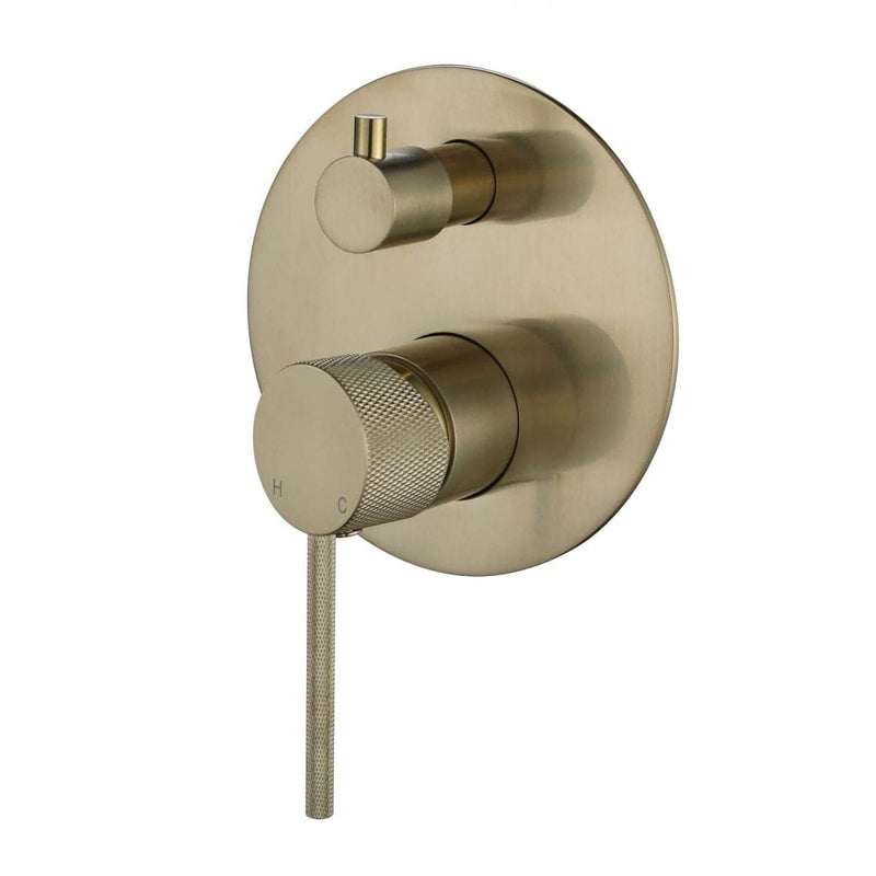 MN Star Mini Shower Diverter Knurled Brushed Bronze - Sydney Home Centre