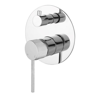 MN Star Mini Shower Diverter Knurled Chrome - Sydney Home Centre