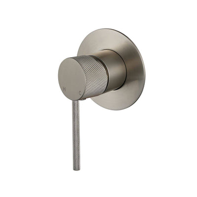 MN Star Mini Shower Mixer Knurled Brushed Nickel - Sydney Home Centre