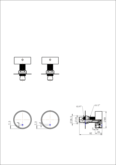 MN Star Mini Wall Top Assemblies Round Electroplated Chrome - Sydney Home Centre