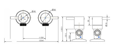 MN Washing Machine Stops 1/4 Turn Chrome - Sydney Home Centre