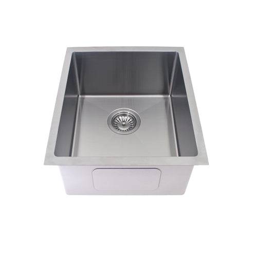 Single Bowl 380mm x 440mm Round Waste Stainless Steel