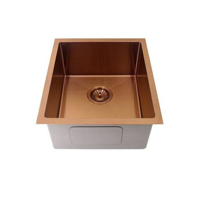 MN Single Bowl 440mm x 380mm Round Waste & Round Corner Copper