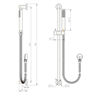 MN Star Rail Shower Gun Metal