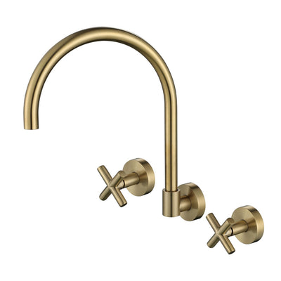 MN Ryker 1/4 Turn Wall Sink Set Brushed Bronze