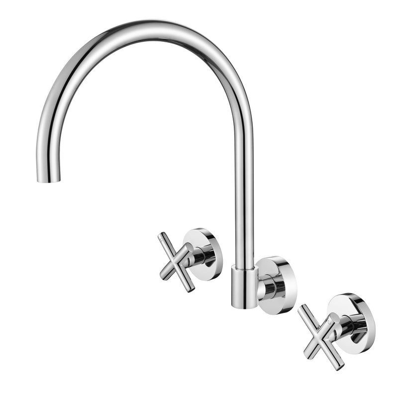 MN Ryker 1/4 Turn Wall Sink Set Chrome