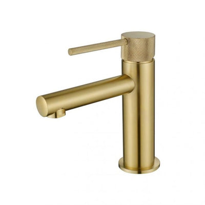 MN Star Mini Knurled Basin Mixer Brushed Bronze