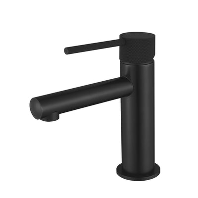 Star Mini Knurled Basin Mixer Matte Black - Sydney Home Centre