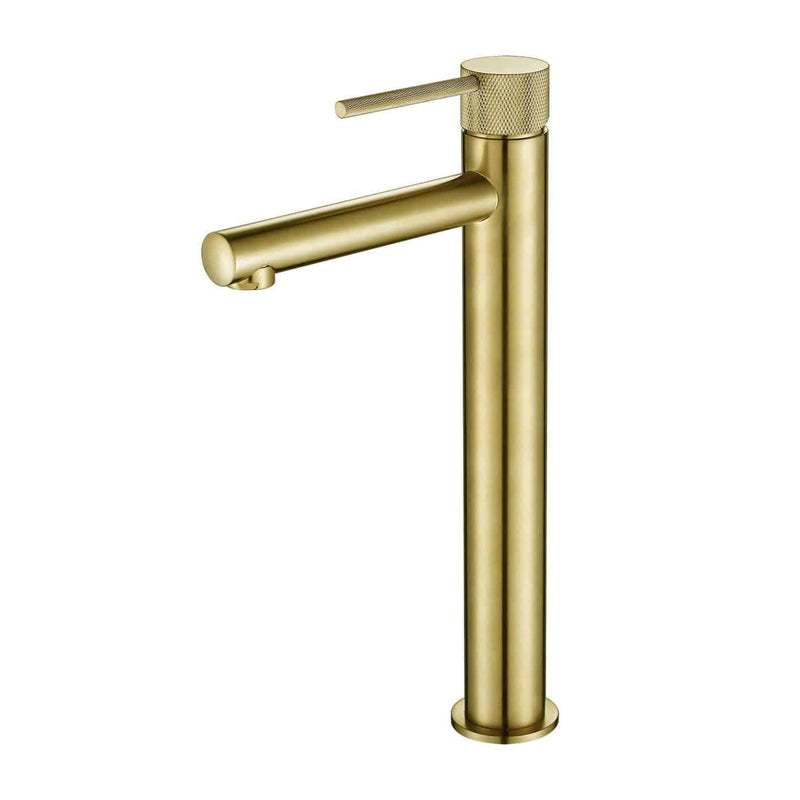 Star Mini Knurled High Rise Basin Mixer Brushed Bronze - Sydney Home Centre