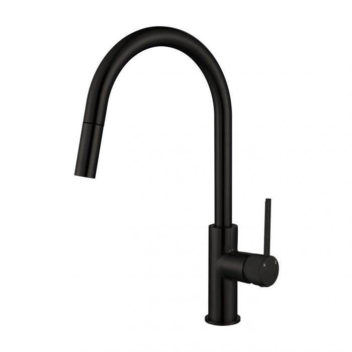Star Mini Pull Out Kitchen Mixer With Knurled Handle Matte Black - Sydney Home Centre