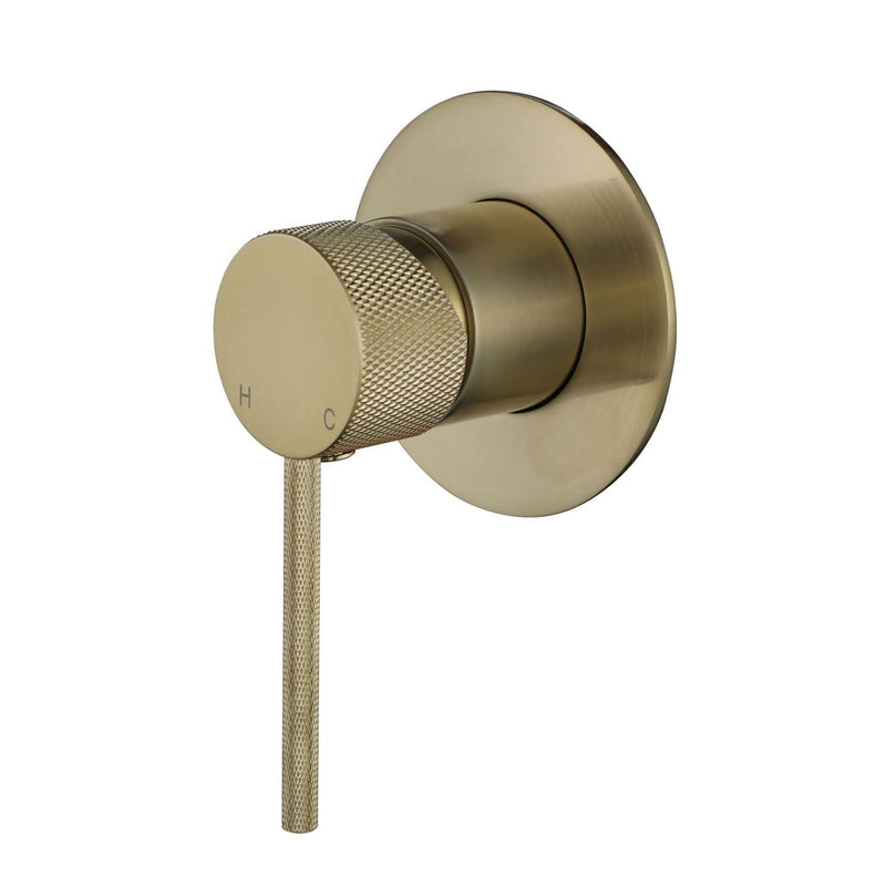 Star Mini Shower Mixer Knurled Brushed Bronze - Sydney Home Centre