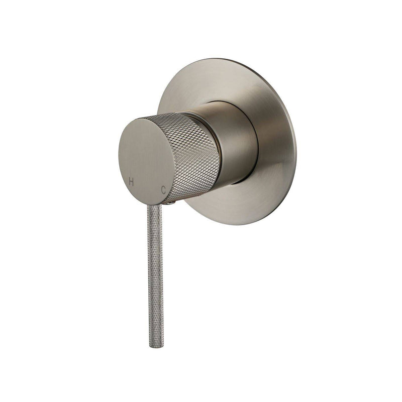 Star Mini Shower Mixer Knurled Brushed Nickel - Sydney Home Centre