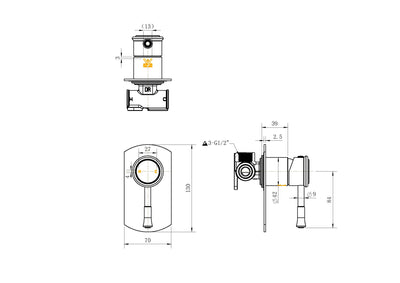 MN Montpellier Shower Mixer Chrome