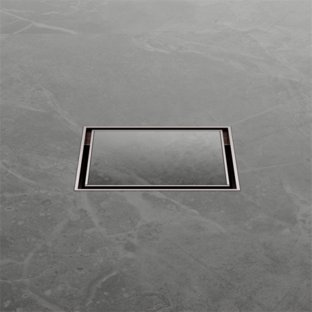 Nero 100mm Square Tile Insert Floor Waste 50mm Outlet Brushed Bronze - Sydney Home Centre