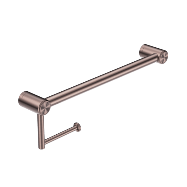 Nero Mecca Care 25mm Toilet Roll Rail 450mm Brushed Bronze - Sydney Home Centre