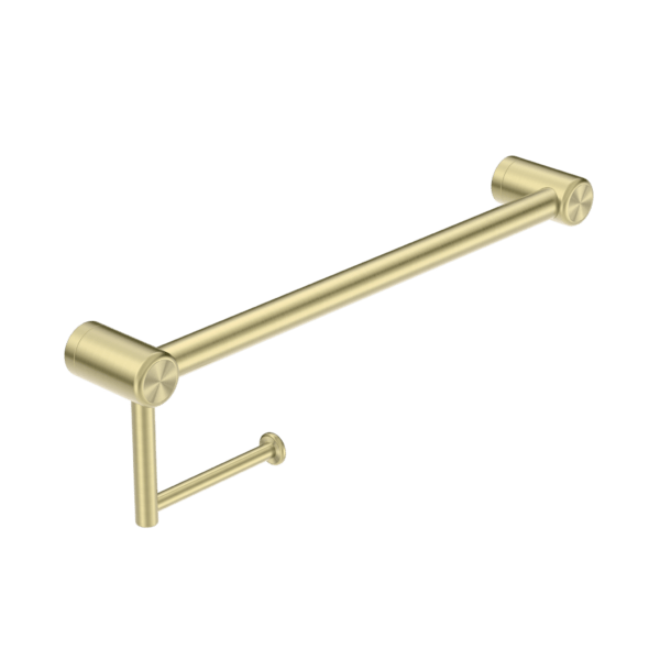 Nero Mecca Care 25mm Toilet Roll Rail 450mm Brushed Gold - Sydney Home Centre