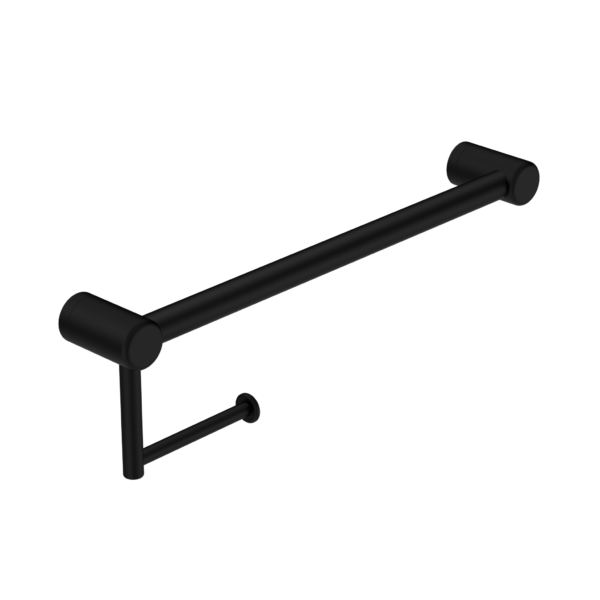 Nero Mecca Care 25mm Toilet Roll Rail 450mm Matte Black - Sydney Home Centre