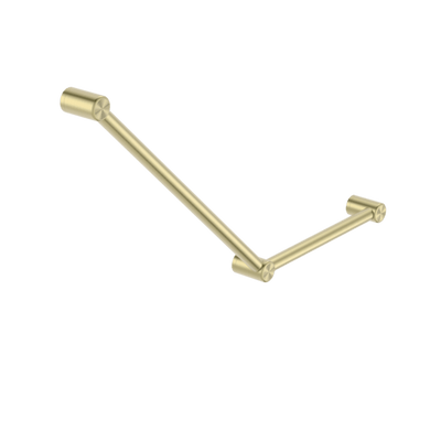 Nero Mecca Care 32mm Ambulant Toilet Grab Rail 45 Degree 750X450mm Brushed Gold - Sydney Home Centre