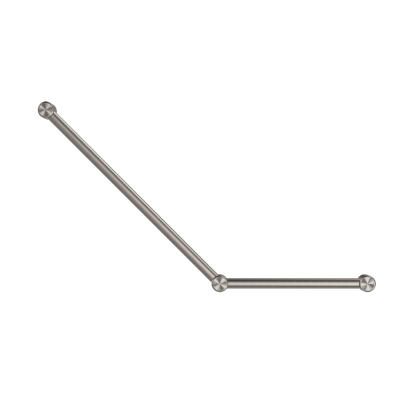 Nero Mecca Care 32mm Ambulant Toilet Grab Rail 45 Degree 750X450mm Brushed Nickel - Sydney Home Centre