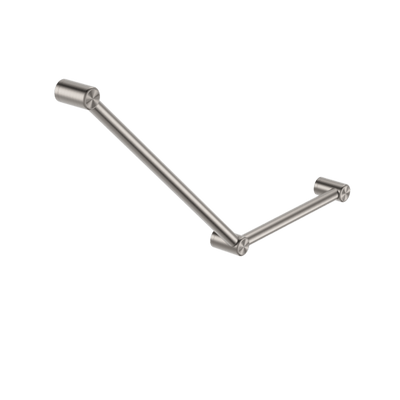 Nero Mecca Care 32mm Ambulant Toilet Grab Rail 45 Degree 750X450mm Brushed Nickel - Sydney Home Centre