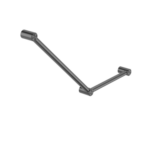 Nero Mecca Care 32mm Ambulant Toilet Grab Rail 45 Degree 750X450mm Gun Metal - Sydney Home Centre