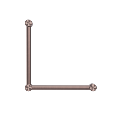 Nero Mecca Care 32mm Ambulant Toilet Grab Rail 90 Degree 450X450mm Brushed Bronze - Sydney Home Centre