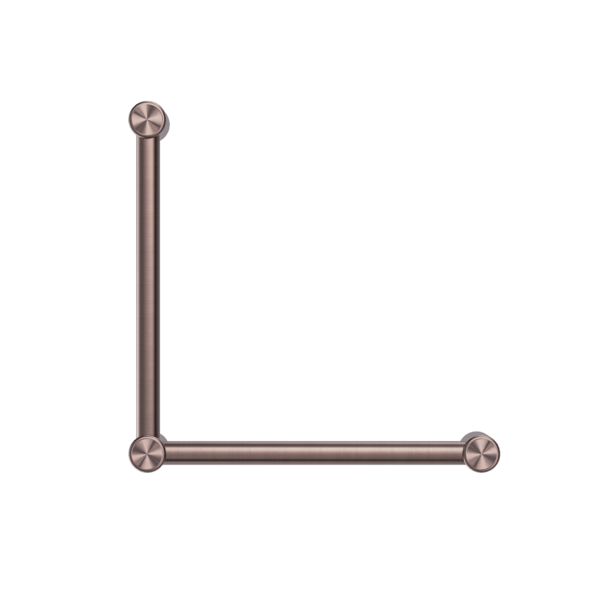 Nero Mecca Care 32mm Ambulant Toilet Grab Rail 90 Degree 450X450mm Brushed Bronze - Sydney Home Centre