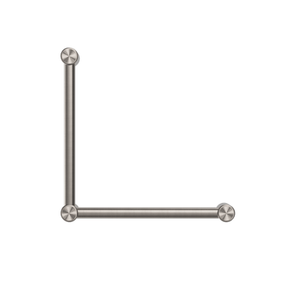 Nero Mecca Care 32mm Ambulant Toilet Grab Rail 90 Degree 450X450mm Brushed Nickel - Sydney Home Centre