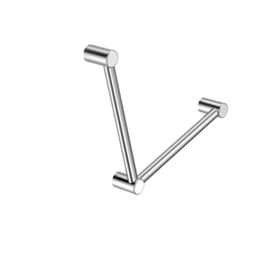 Nero Mecca Care 32mm Ambulant Toilet Grab Rail 90 Degree 450X450mm Chrome - Sydney Home Centre