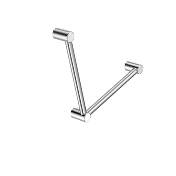 Nero Mecca Care 32mm Ambulant Toilet Grab Rail 90 Degree 450X450mm Chrome - Sydney Home Centre