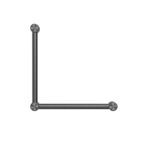 Nero Mecca Care 32mm Ambulant Toilet Grab Rail 90 Degree 450X450mm Gun Metal - Sydney Home Centre