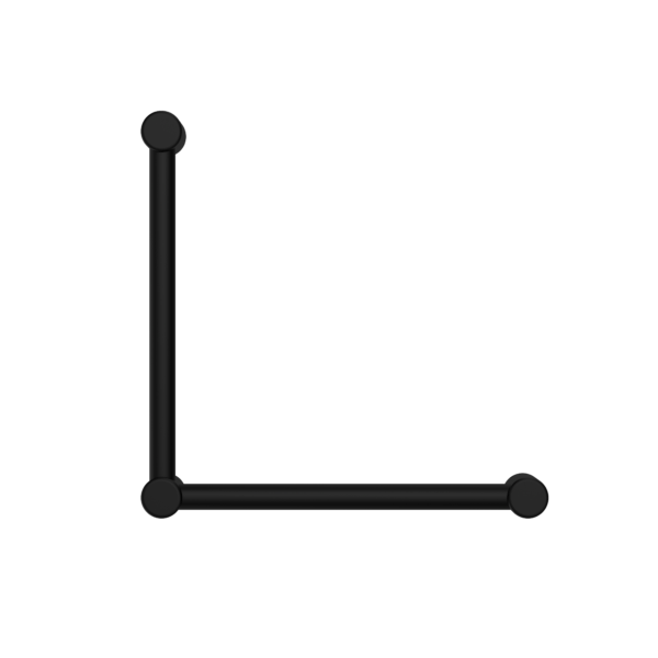 Nero Mecca Care 32mm Ambulant Toilet Grab Rail 90 Degree 450X450mm Matte Black - Sydney Home Centre