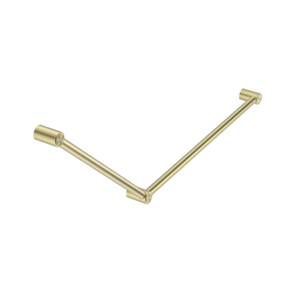 Nero Mecca Care 32mm Dda Grab Rail Set 45 Degree 750X900mm Brushed Gold - Sydney Home Centre