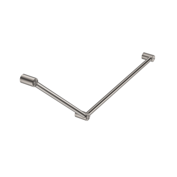 Nero Mecca Care 32mm Dda Grab Rail Set 45 Degree 750X900mm Brushed Nickel - Sydney Home Centre