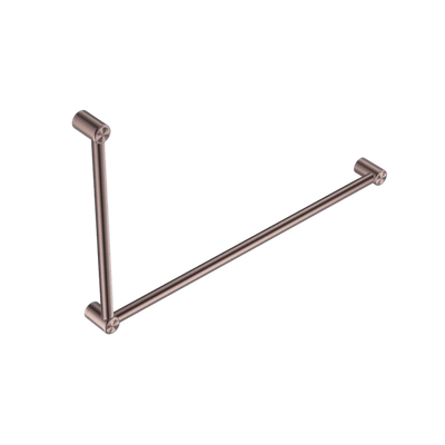 Nero Mecca Care 32mm Dda Grab Rail Set 90 Degree 600X1000mm Brushed Bronze - Sydney Home Centre