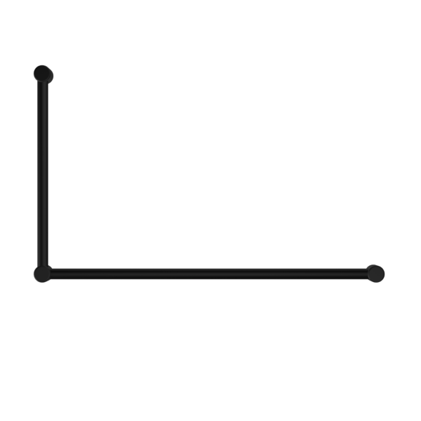 Nero Mecca Care 32mm Dda Grab Rail Set 90 Degree 600X1000mm Matte Black - Sydney Home Centre