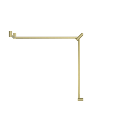 Nero Mecca Care 32mm Dda Toilet Grab Rail Set 90 Degree Continuous 600X1065X1025mm Brushed Gold - Sydney Home Centre