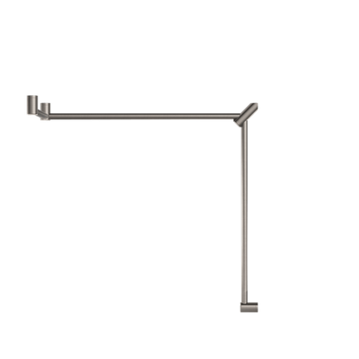 Nero Mecca Care 32mm Dda Toilet Grab Rail Set 90 Degree Continuous 600X1065X1025mm Brushed Nickel - Sydney Home Centre