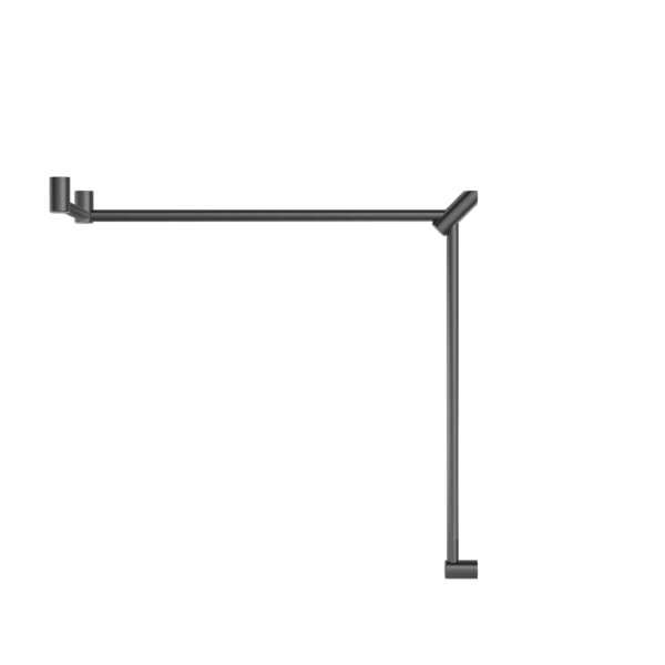 Nero Mecca Care 32mm Dda Toilet Grab Rail Set 90 Degree Continuous 600X1065X1025mm Gun Metal - Sydney Home Centre