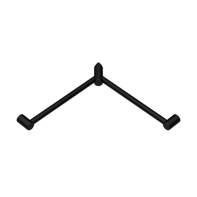 Nero Mecca Care 32mm Wrap Around Corner Grab Rail 600X600mm Matte Black - Sydney Home Centre