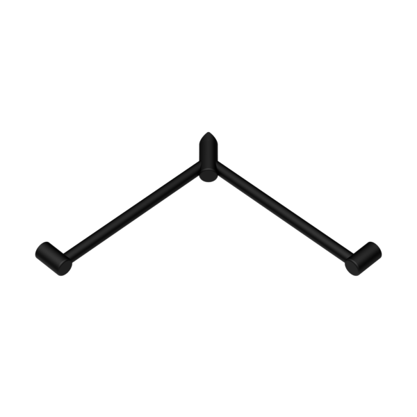 Nero Mecca Care 32mm Wrap Around Corner Grab Rail 600X600mm Matte Black - Sydney Home Centre