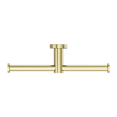 Nero Mecca Double Toilet Roll Holder Brushed Gold - Sydney Home Centre