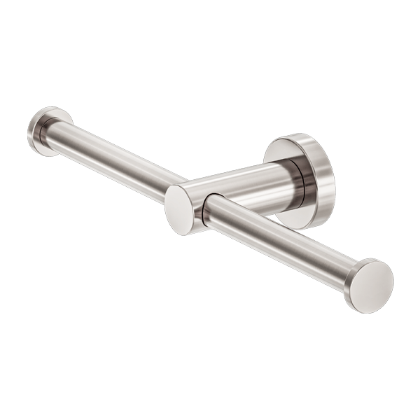 Nero Mecca Double Toilet Roll Holder Brushed Nickel - Sydney Home Centre